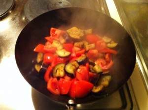 aubergines et tomates